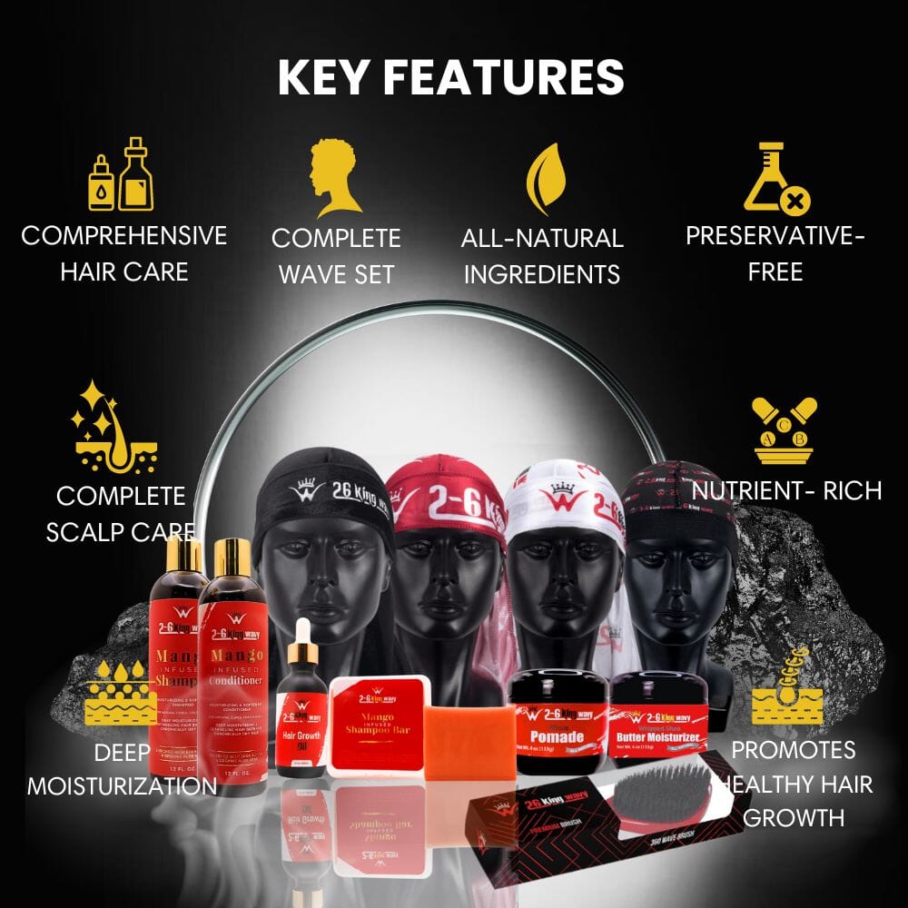 Ultimate 2-6 King Wavy Elite Pack Premium Quality Wave Natural Products 26 King Wavy Merch, LLC