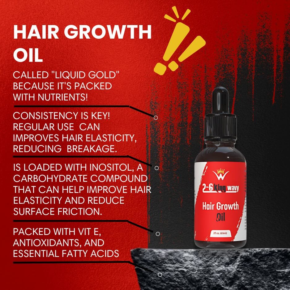 Hair Growth Oil 2oz Premium Quality Wave Natural Products 26 King Wavy Merch, LLC