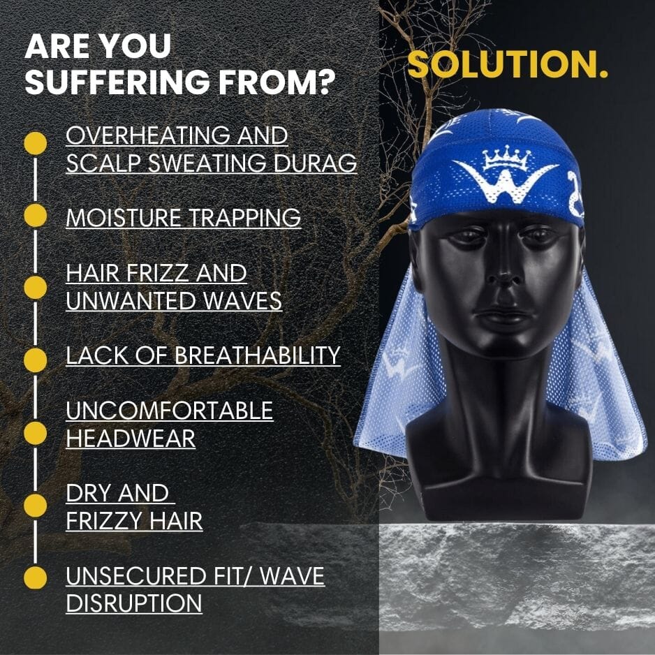 Mesh DuRag (Wash n Style) Premium Quality Mesh Durag 26 King Wavy Merch, LLC