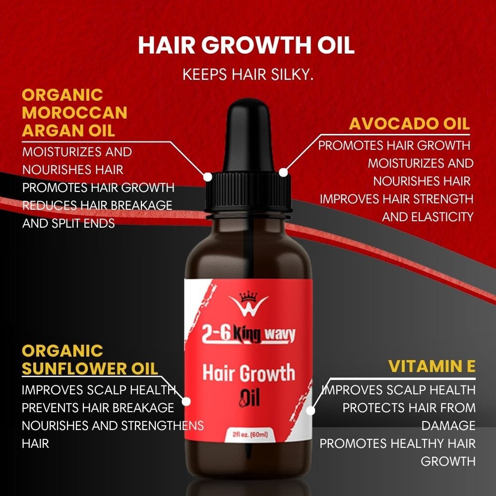 Hair Growth Oil 2oz Premium Quality Wave Natural Products 26 King Wavy Merch, LLC