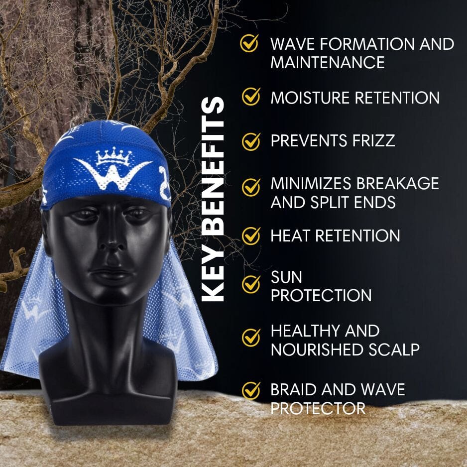 Mesh DuRag (Wash n Style) Premium Quality Mesh Durag 26 King Wavy Merch, LLC