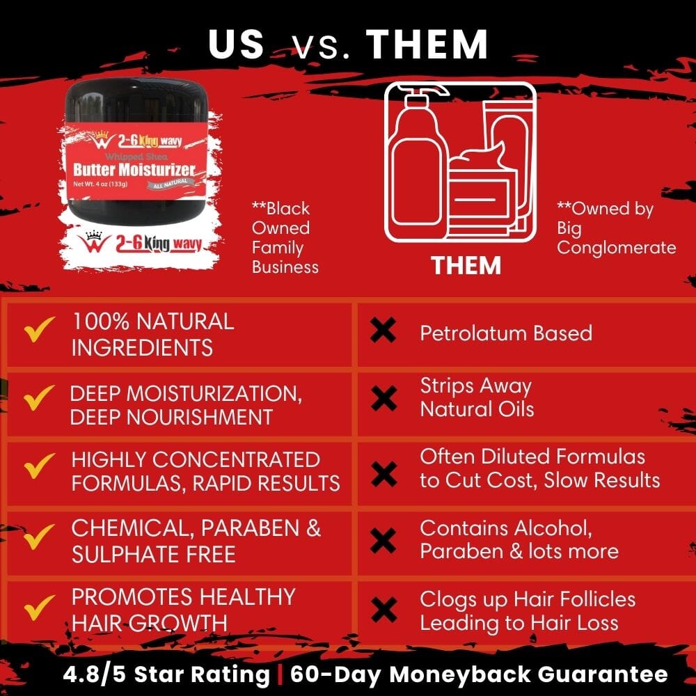 Whipped Shea Butter Moisturizer 4oz Wave Natural Products 26 King Wavy Merch, LLC