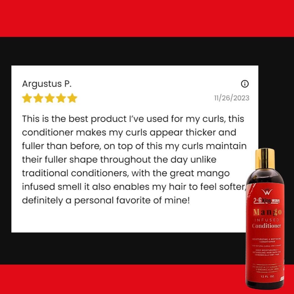 Infused Mango Conditioner (12 FL OZ) Premium Quality Wave Natural Products 26 King Wavy Merch, LLC