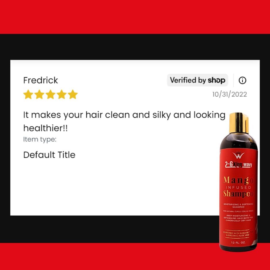 Infused Mango Shampoo 12 FL OZ Premium Quality Wave Natural Products 26 King Wavy Merch, LLC