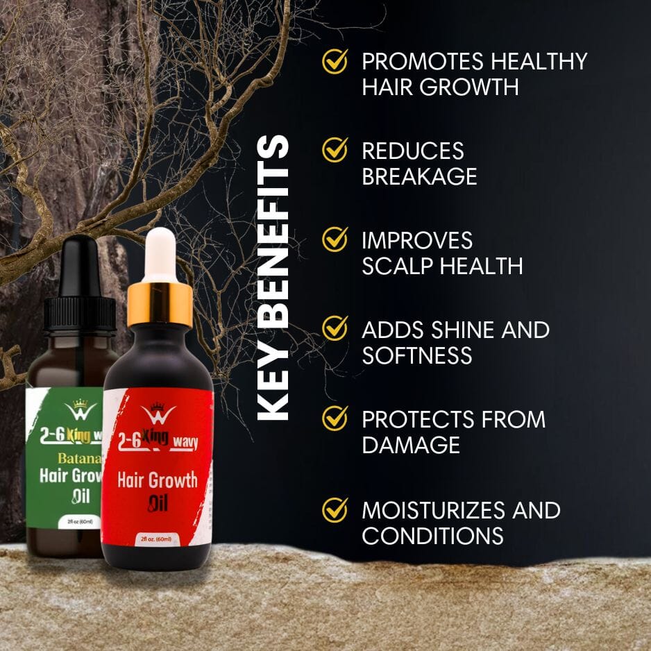Hair Growth Oil 2oz Premium Quality Wave Natural Products 26 King Wavy Merch, LLC