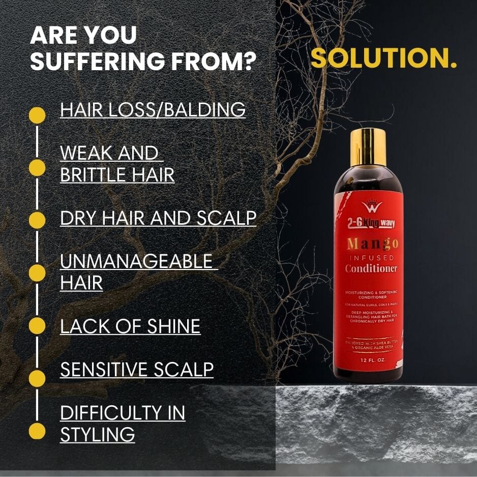 Infused Mango Conditioner (12 FL OZ) Premium Quality Wave Natural Products 26 King Wavy Merch, LLC