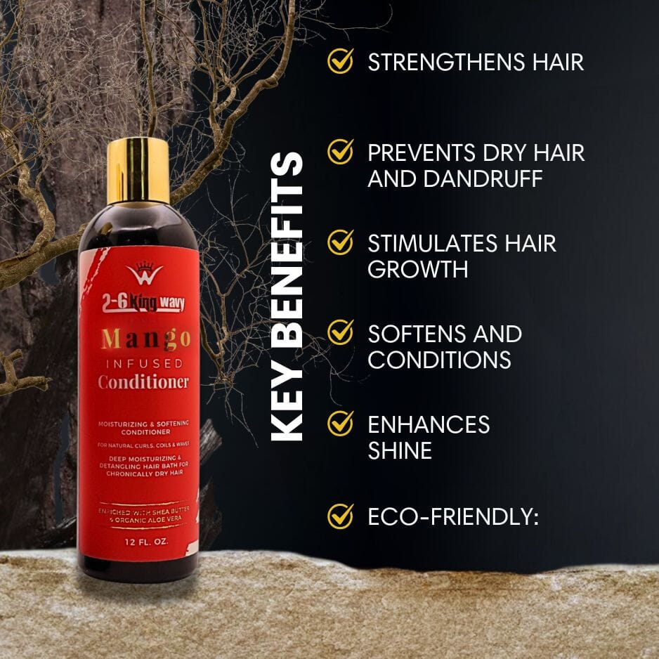 Infused Mango Conditioner (12 FL OZ) Premium Quality Wave Natural Products 26 King Wavy Merch, LLC
