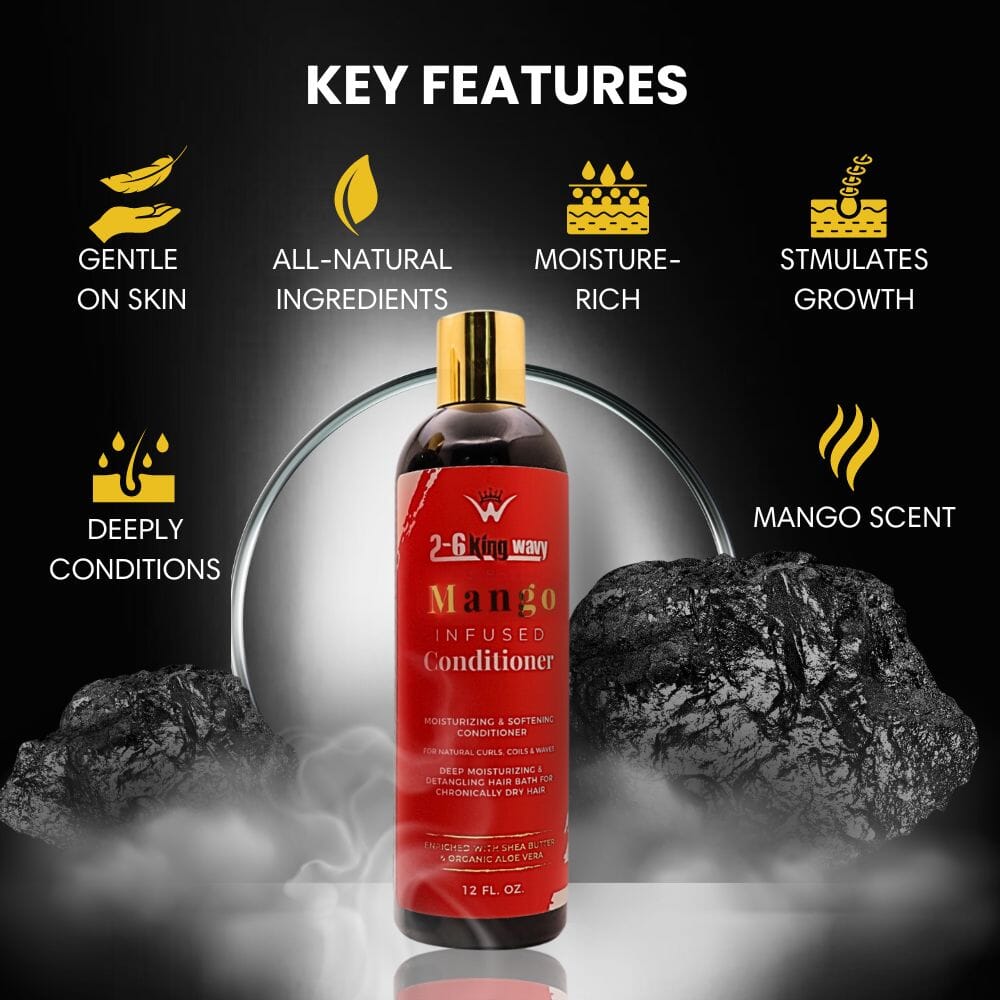 Infused Mango Conditioner (12 FL OZ) Premium Quality Wave Natural Products 26 King Wavy Merch, LLC
