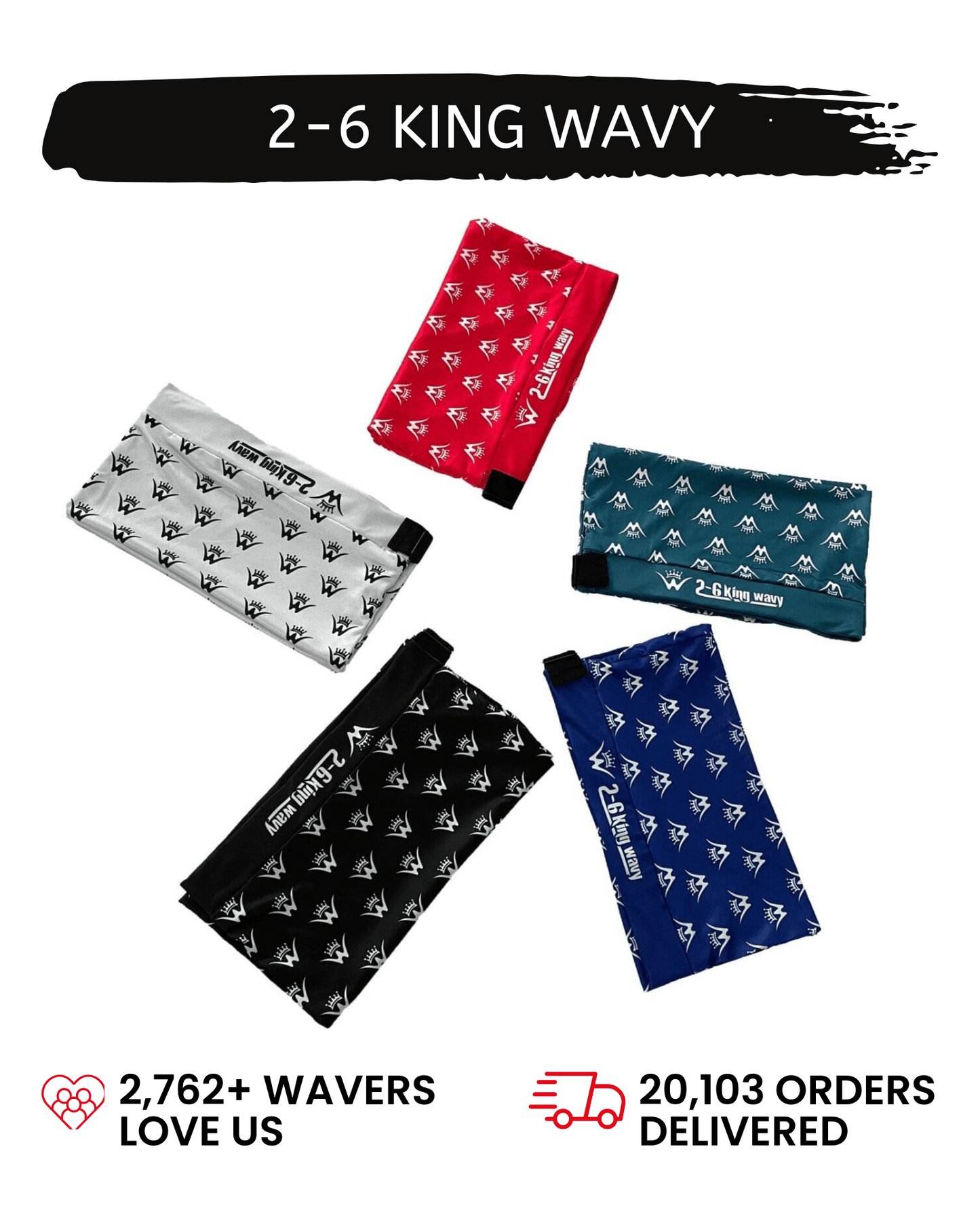 LOC Cap Premium Quality Durag 26 King Wavy Merch, LLC