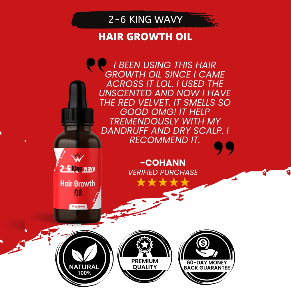 Hair Growth Oil 2oz Premium Quality Wave Natural Products 26 King Wavy Merch, LLC