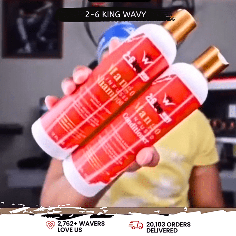 Infused Mango Shampoo & Conditioner (12 FL OZ) DUO Premium Quality Wave Natural Products 26 King Wavy Merch, LLC