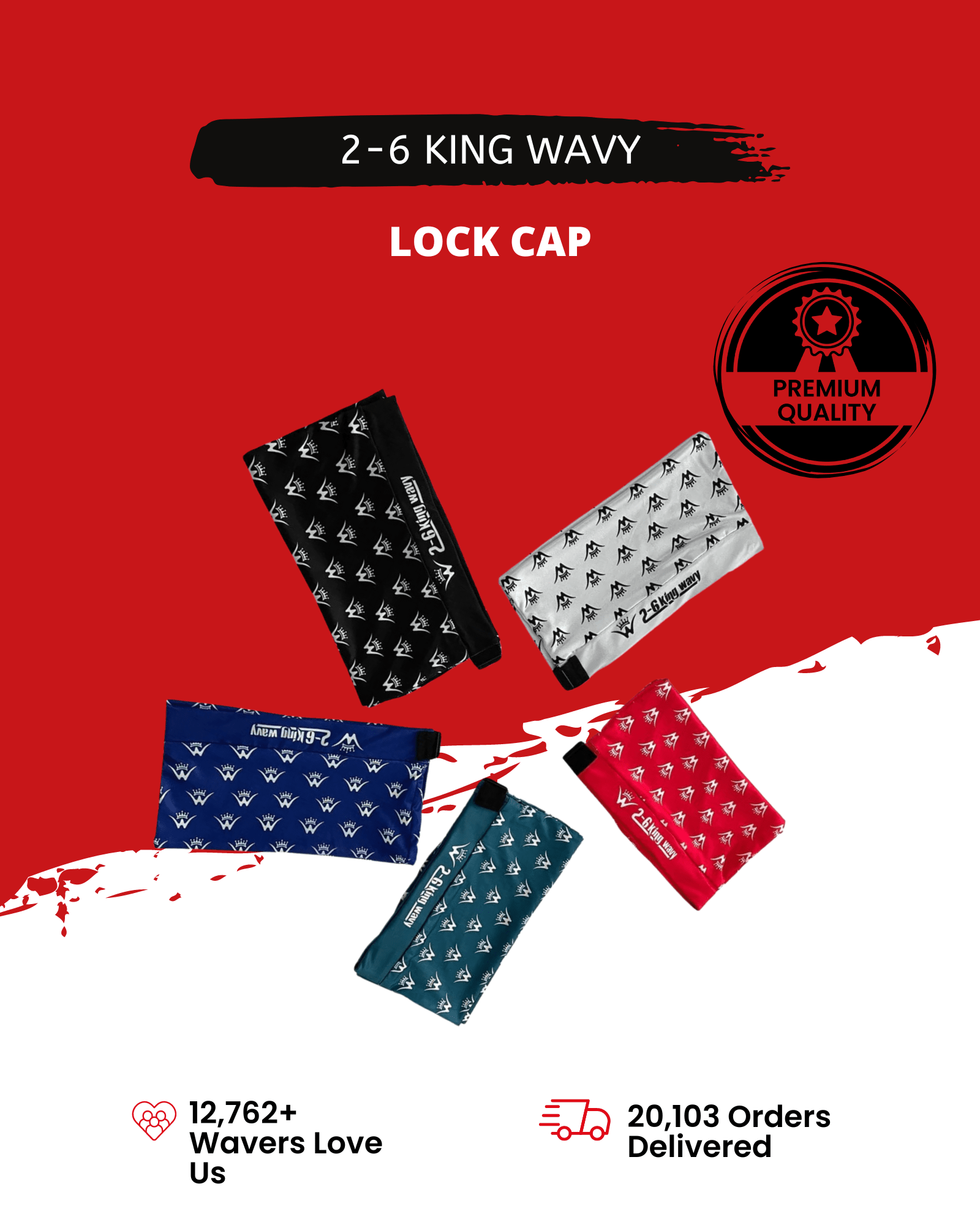 LOC Cap Premium Quality Durag 26 King Wavy Merch, LLC