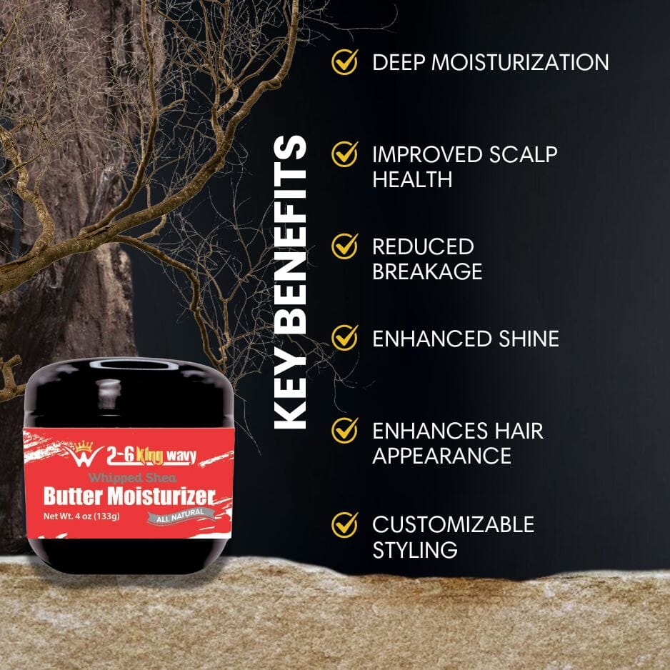 Whipped Shea Butter Moisturizer 4oz Wave Natural Products 26 King Wavy Merch, LLC
