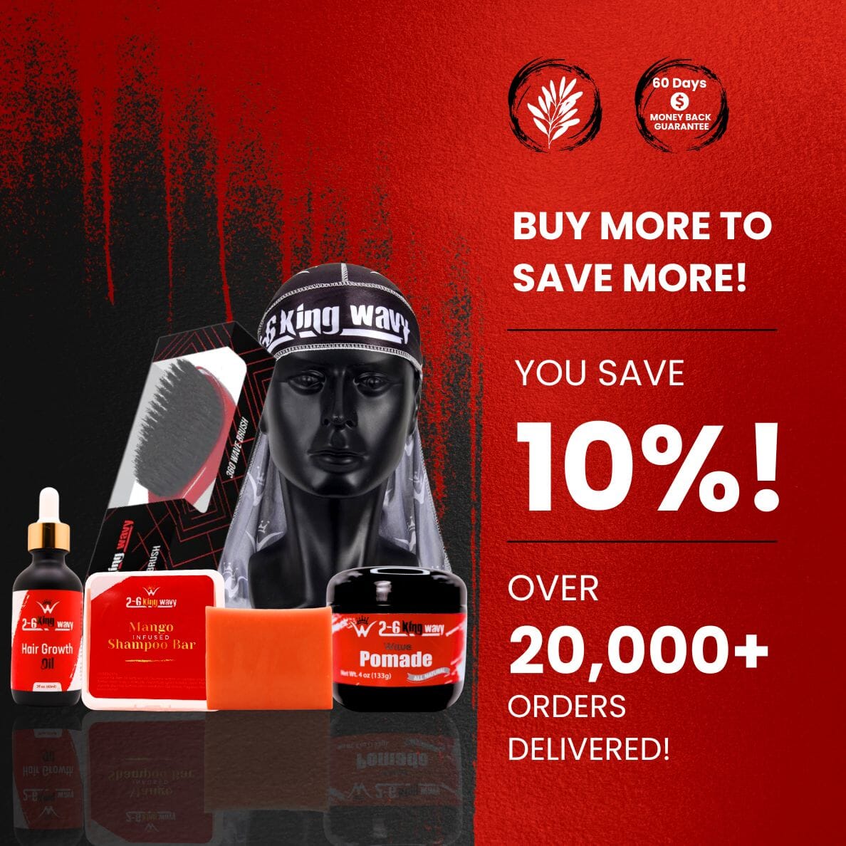 Get Deep Waves Bundle Kit - Premium Pack Wave Natural Products - Kit 26 King Wavy Merch, LLC
