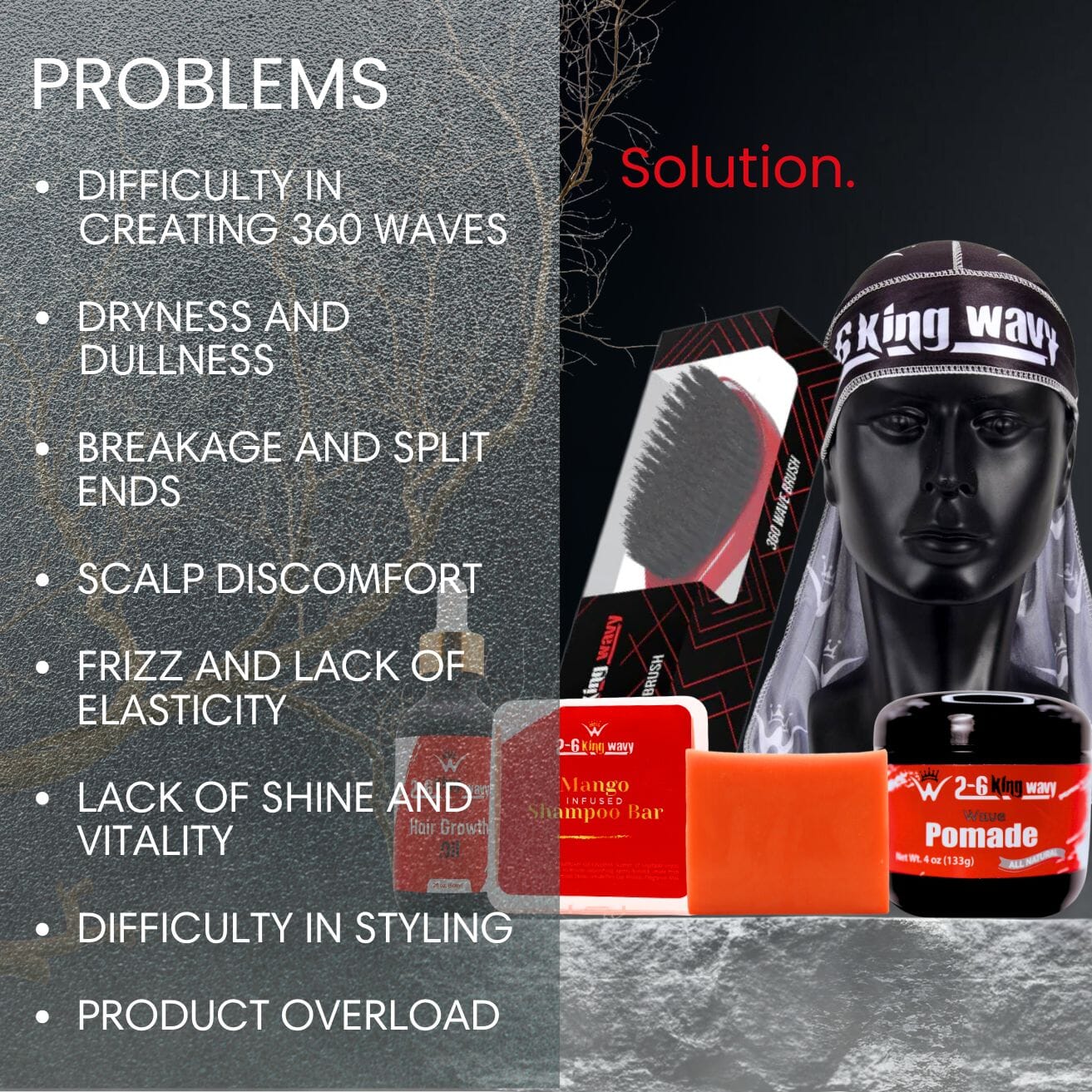 Get Deep Waves Bundle Kit - Premium Pack Wave Natural Products - Kit 26 King Wavy Merch, LLC