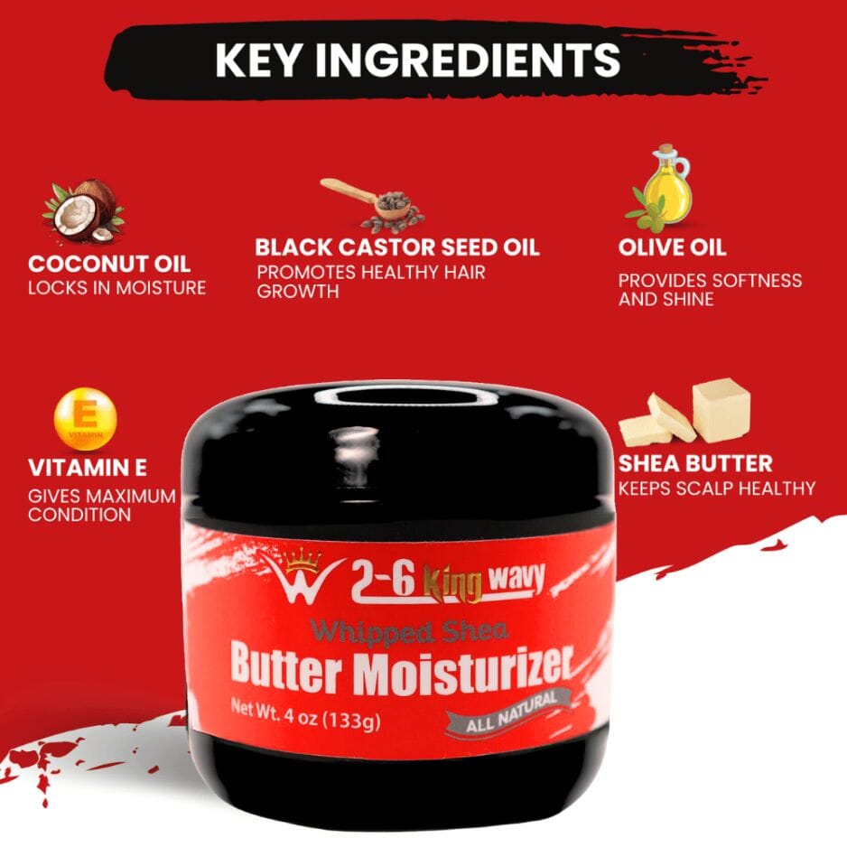 Whipped Shea Butter Moisturizer 4oz Wave Natural Products 26 King Wavy Merch, LLC