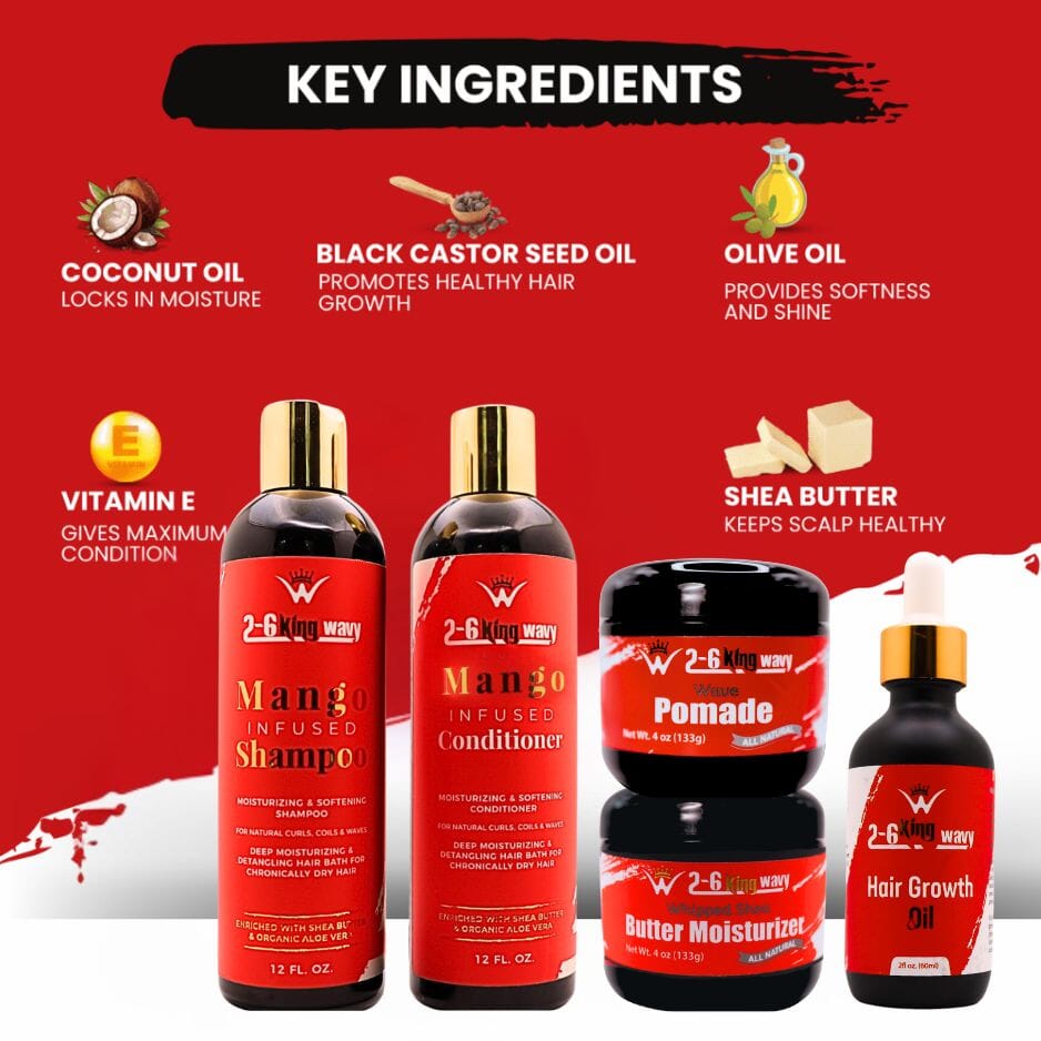 Junkie Pack - Natural Hair Care Essentials Wave Natural Products - Kit 26 King Wavy Merch, LLC