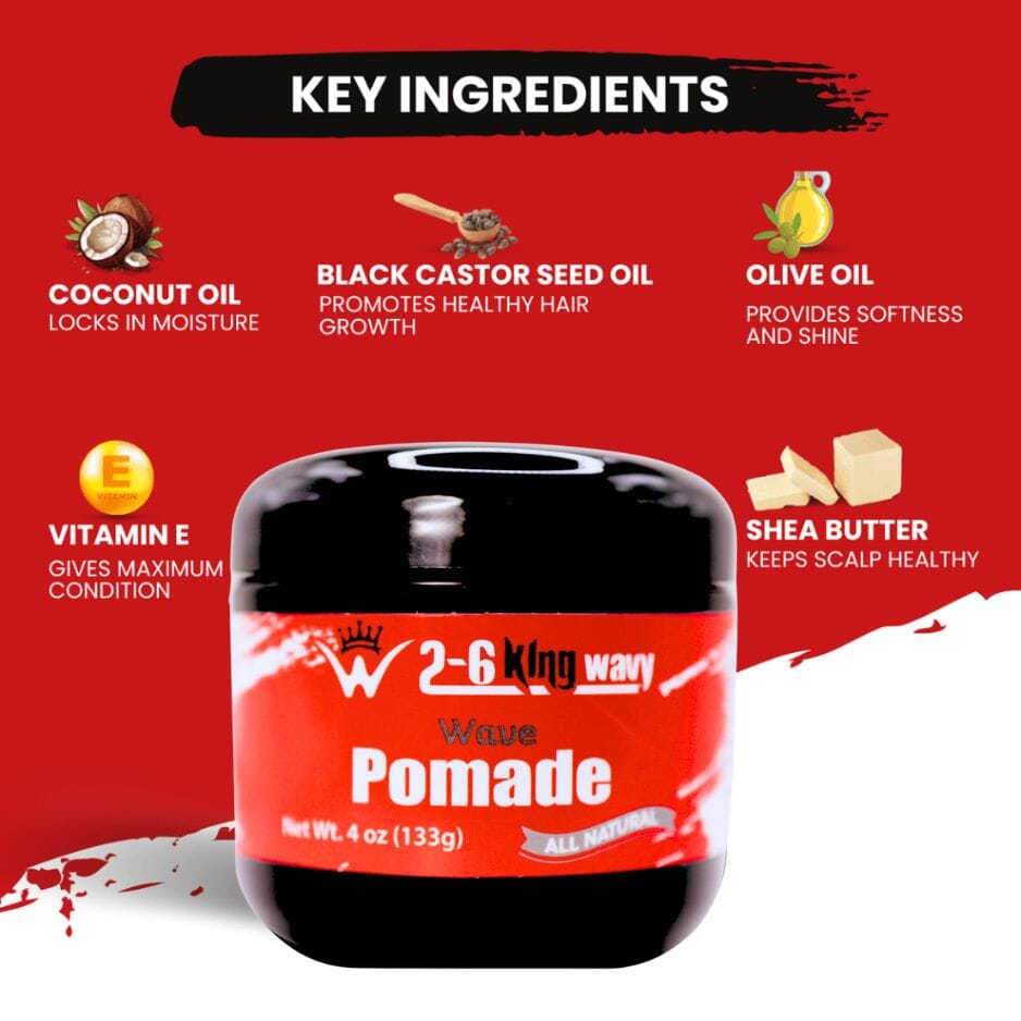 Pomade 4oz Premium Quality Wave Natural Products 26 King Wavy Merch, LLC