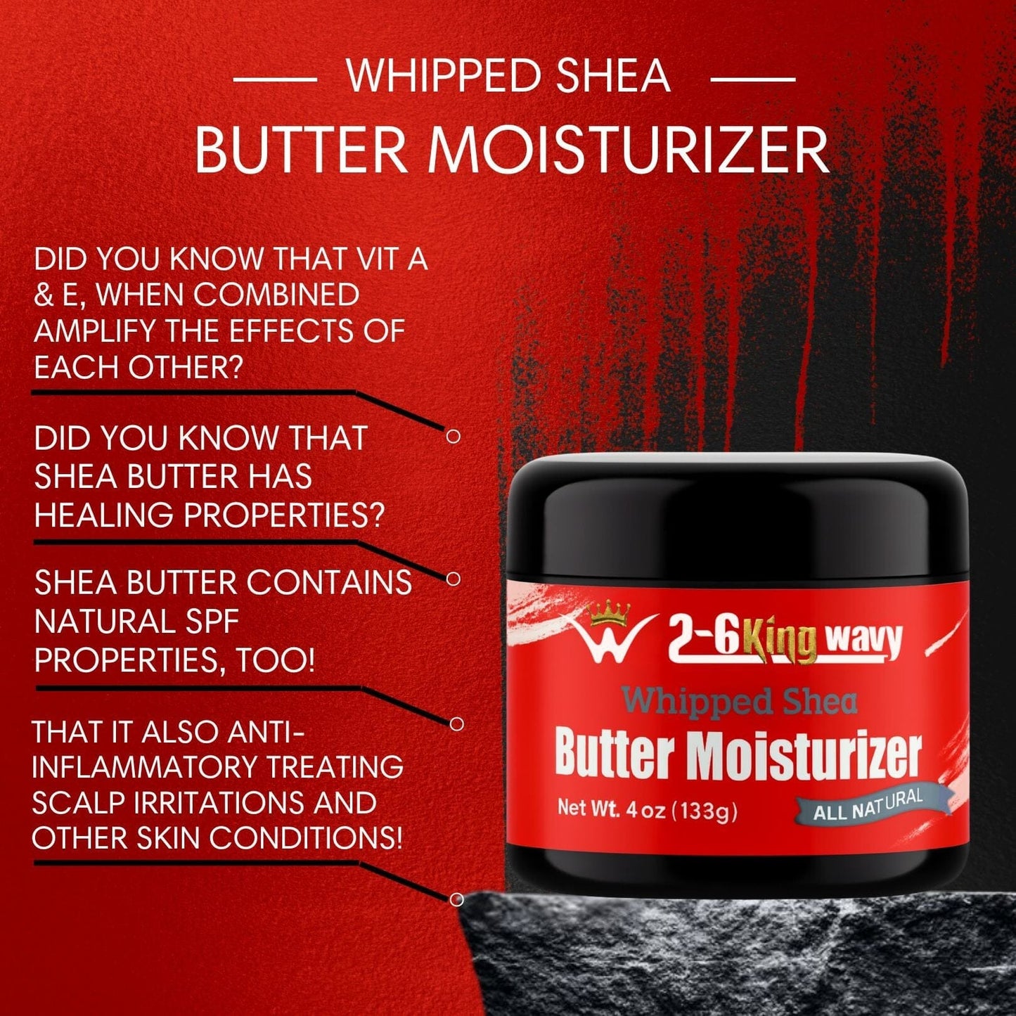 Whipped Shea Butter Hair Moisturizer Wave Natural Products 26 King Wavy Merch, LLC