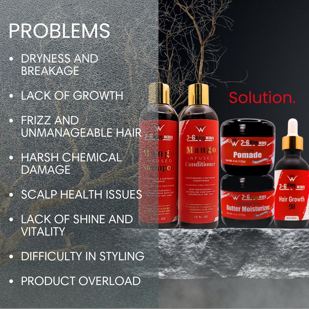 Junkie Pack - Natural Hair Care Essentials Wave Natural Products - Kit 26 King Wavy Merch, LLC