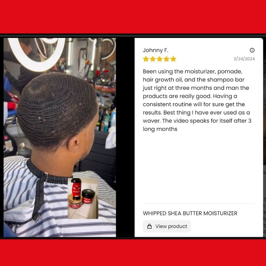 Whipped Shea Butter Moisturizer 4oz Wave Natural Products 26 King Wavy Merch, LLC