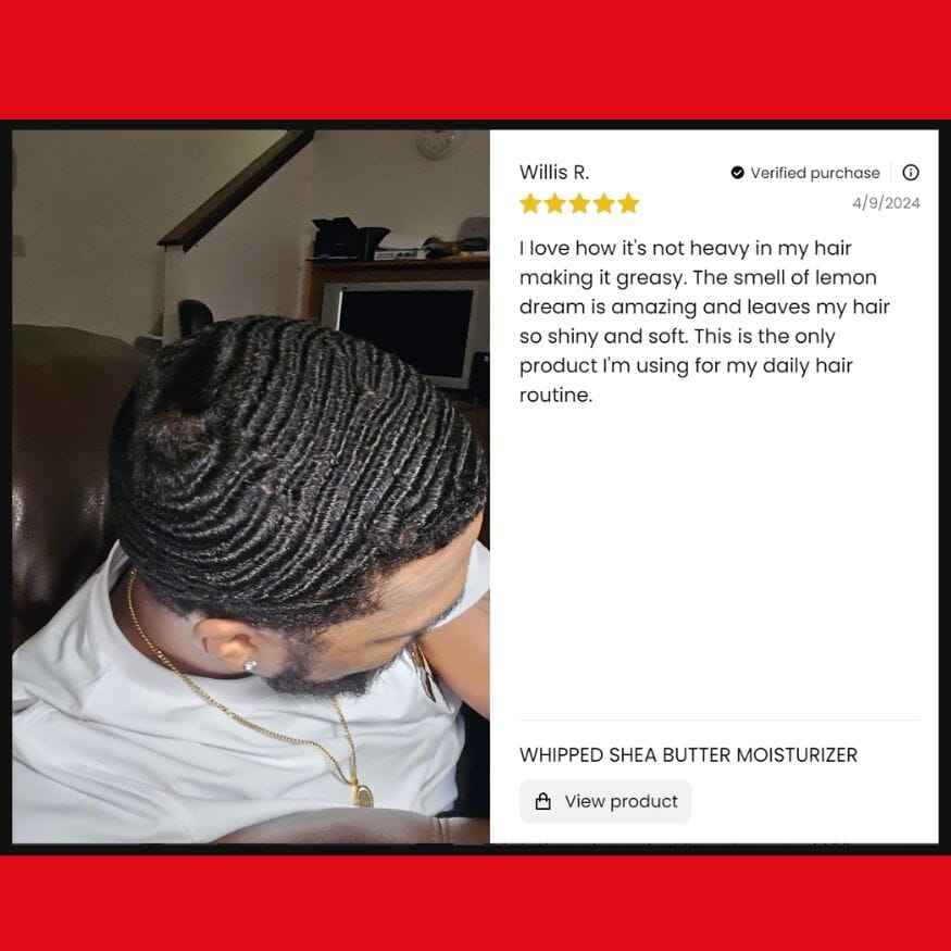 Whipped Shea Butter Moisturizer 4oz Wave Natural Products 26 King Wavy Merch, LLC