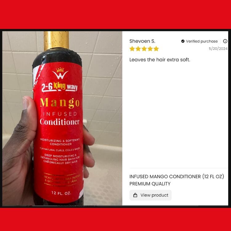 Infused Mango Conditioner (12 FL OZ) Premium Quality Wave Natural Products 26 King Wavy Merch, LLC