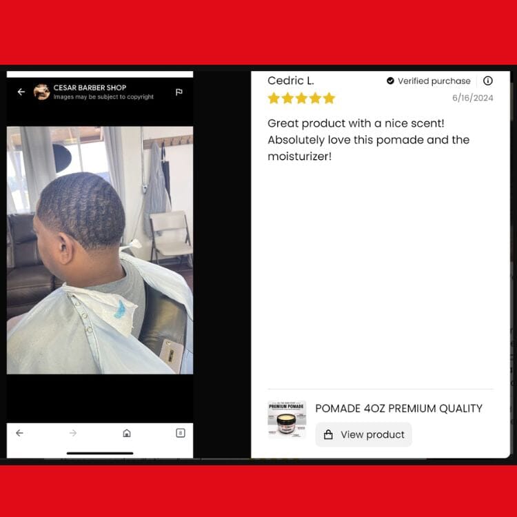 Pomade 4oz Premium Quality Wave Natural Products 26 King Wavy Merch, LLC