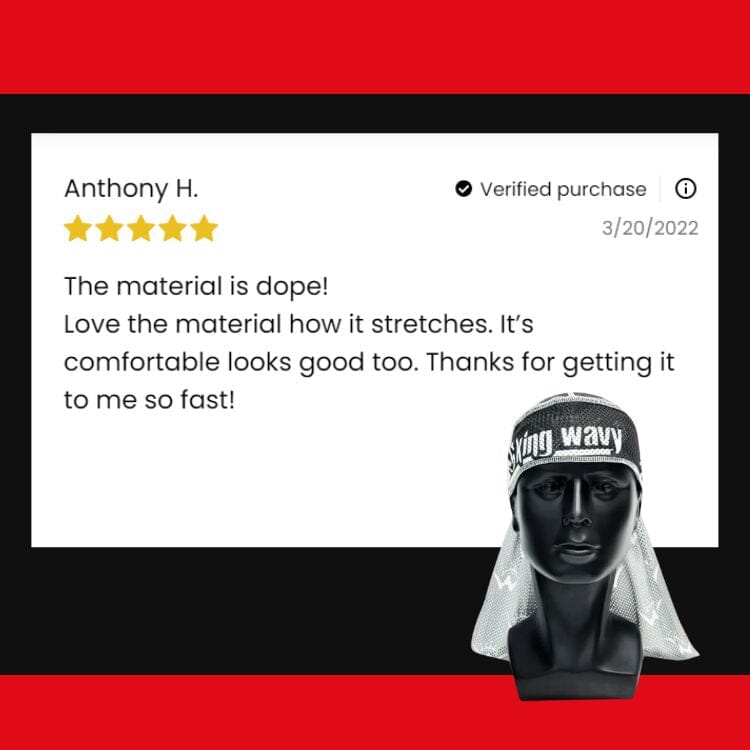 Mesh DuRag (Wash n Style) Premium Quality Mesh Durag 26 King Wavy Merch, LLC