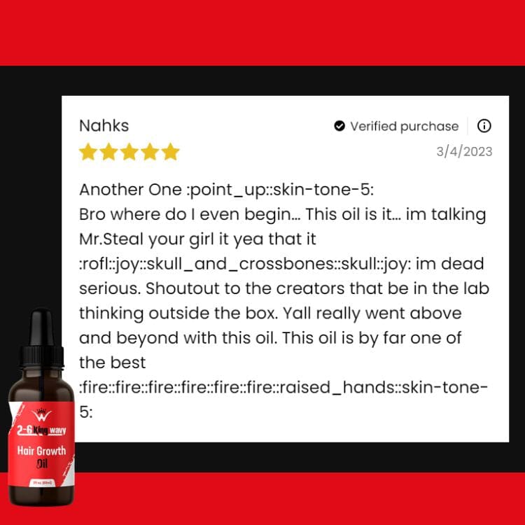 Hair Growth Oil 2oz Premium Quality Wave Natural Products 26 King Wavy Merch, LLC