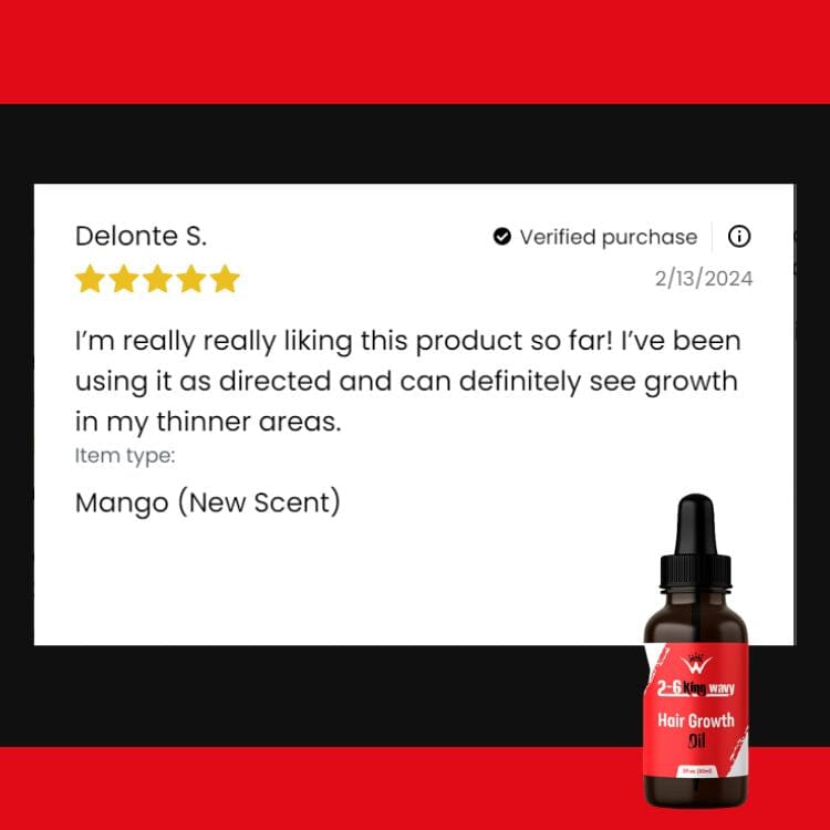 Hair Growth Oil 2oz Premium Quality Wave Natural Products 26 King Wavy Merch, LLC