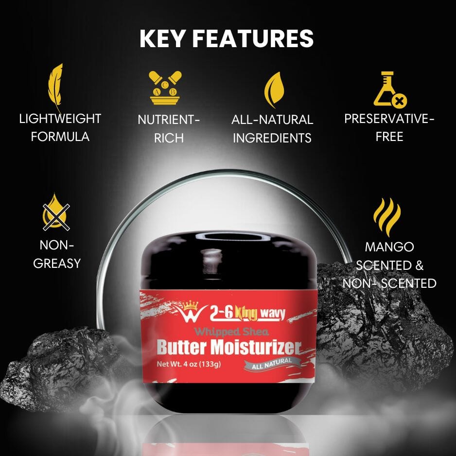 Whipped Shea Butter Moisturizer 4oz Wave Natural Products 26 King Wavy Merch, LLC