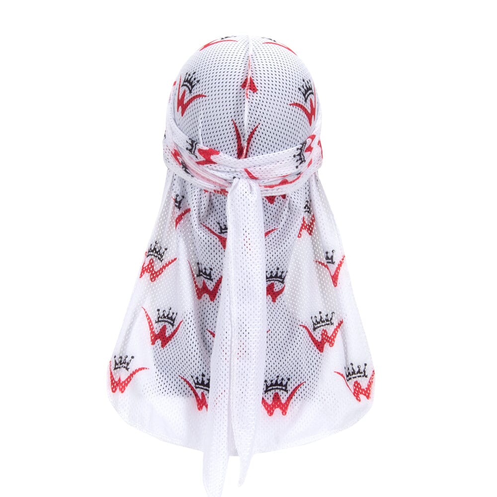 Mesh DuRag White (Wash n Style) Premium Quality Mesh DuRag 26 King Wavy Merch, LLC