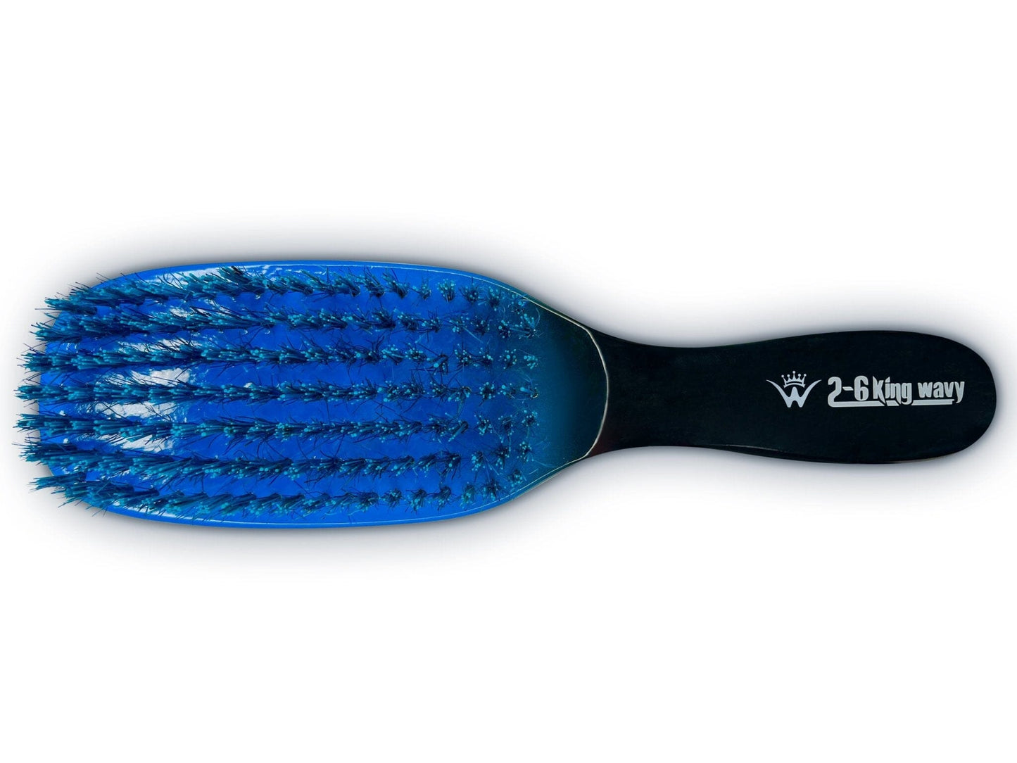 Flat Wave Brush Blue Medium 7 Row Premium Quality Flat Wave Brush 26kingwavymerch