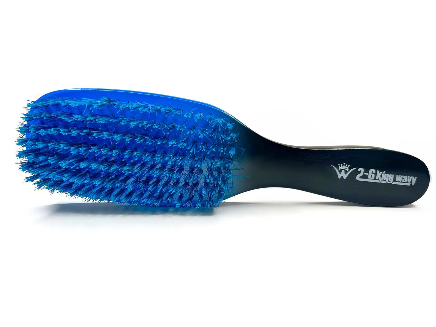 Flat Wave Brush Blue Medium 7 Row Premium Quality Flat Wave Brush 26kingwavymerch