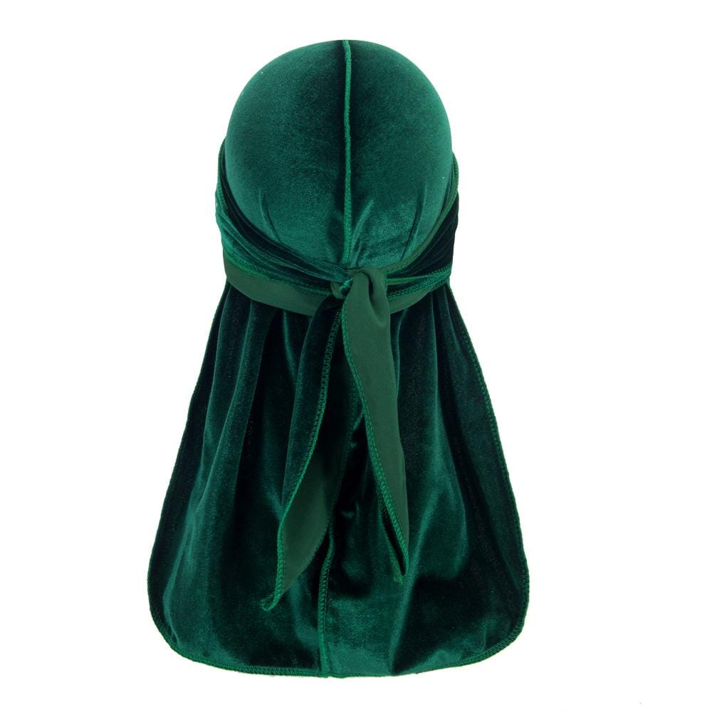 Velvet DuRag Dark Green Premium Quality Velvet DuRag 26 King Wavy Merch, LLC