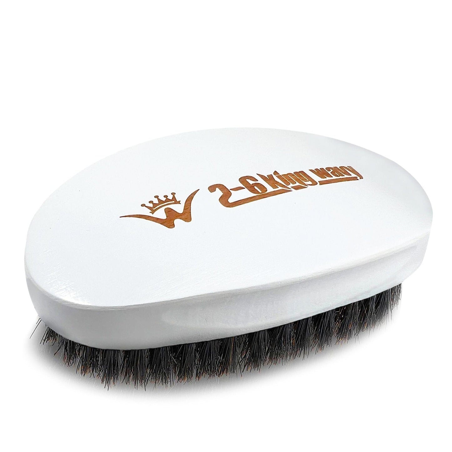 White Medium Brush 360 Wave Premium 360 Palm Wave Brush 26 King Wavy Merch, LLC