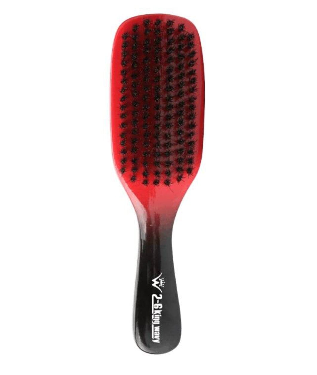 Flat Wave Brush Red Medium-Hard 7 Row Premium Quality Flat Wave Brush 26kingwavymerch
