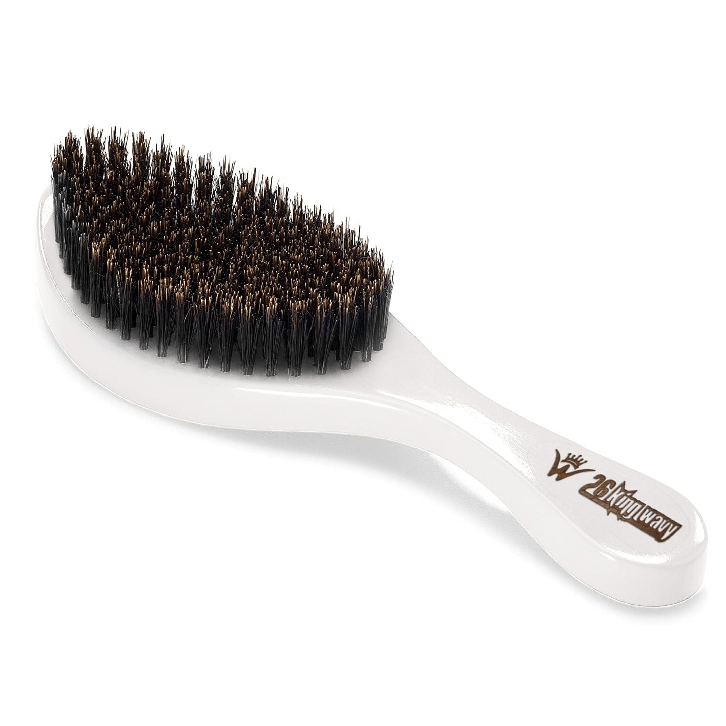 Long Handle Wave Brush White (Medium) Premium Quality Long Handle Wave Brush 26 King Wavy Merch, LLC