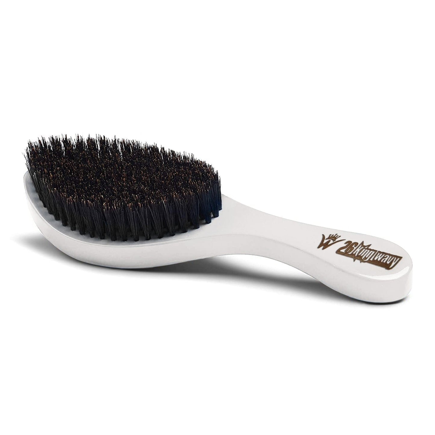 Long Handle Wave Brush White (Medium) Premium Quality Long Handle Wave Brush 26 King Wavy Merch, LLC
