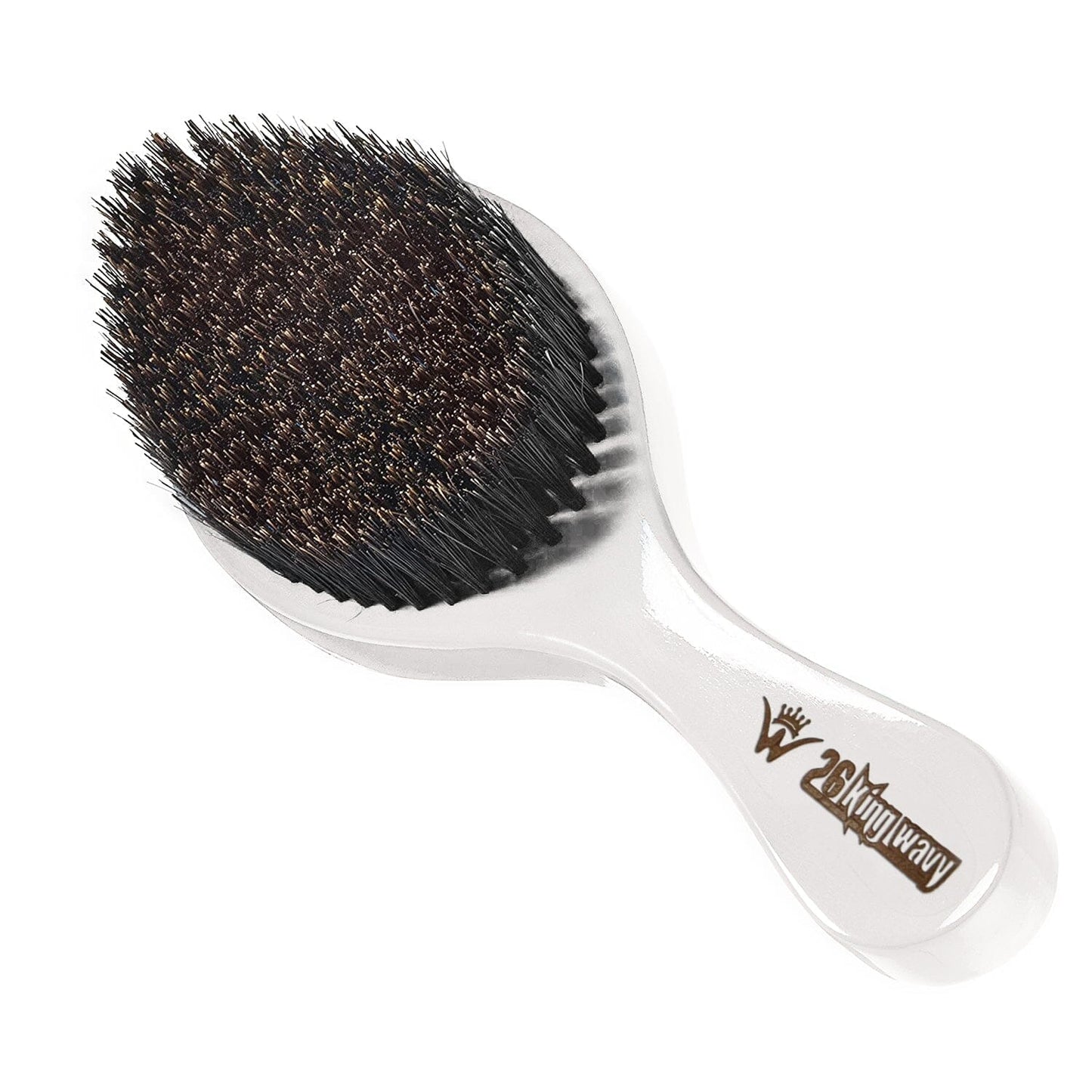 Long Handle Wave Brush White (Medium) Premium Quality Long Handle Wave Brush 26 King Wavy Merch, LLC