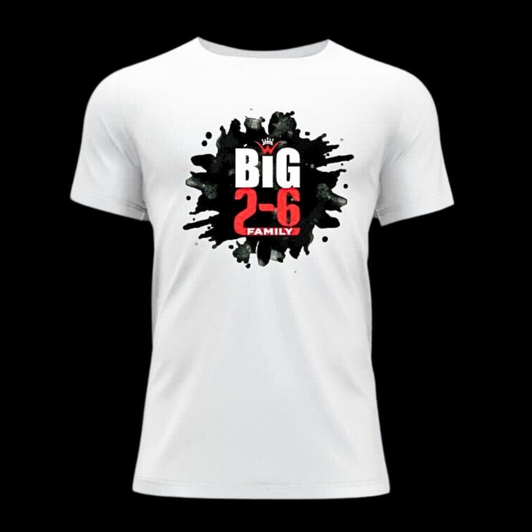 26 King Wavy T-Shirt- Big Black Paint Splash 26 King Wavy Merch, LLC White 