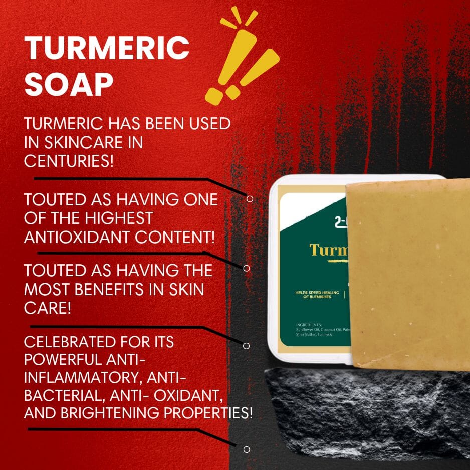 Turmeric Face Bar Dark Spot Removal 26 King Wavy Merch, LLC 