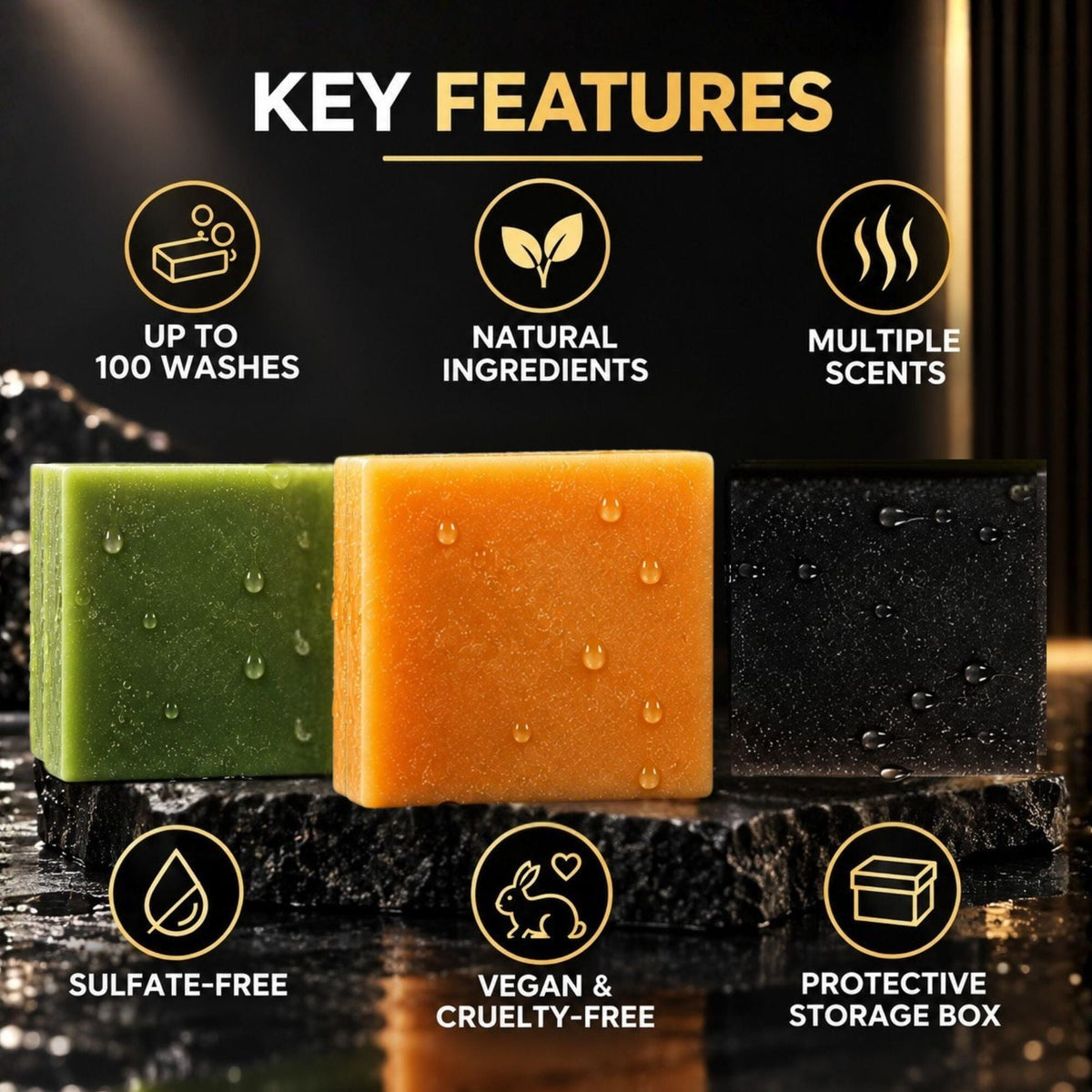 Body Bar Soap Wave Natural Products 2-6 King Wavy Merch 