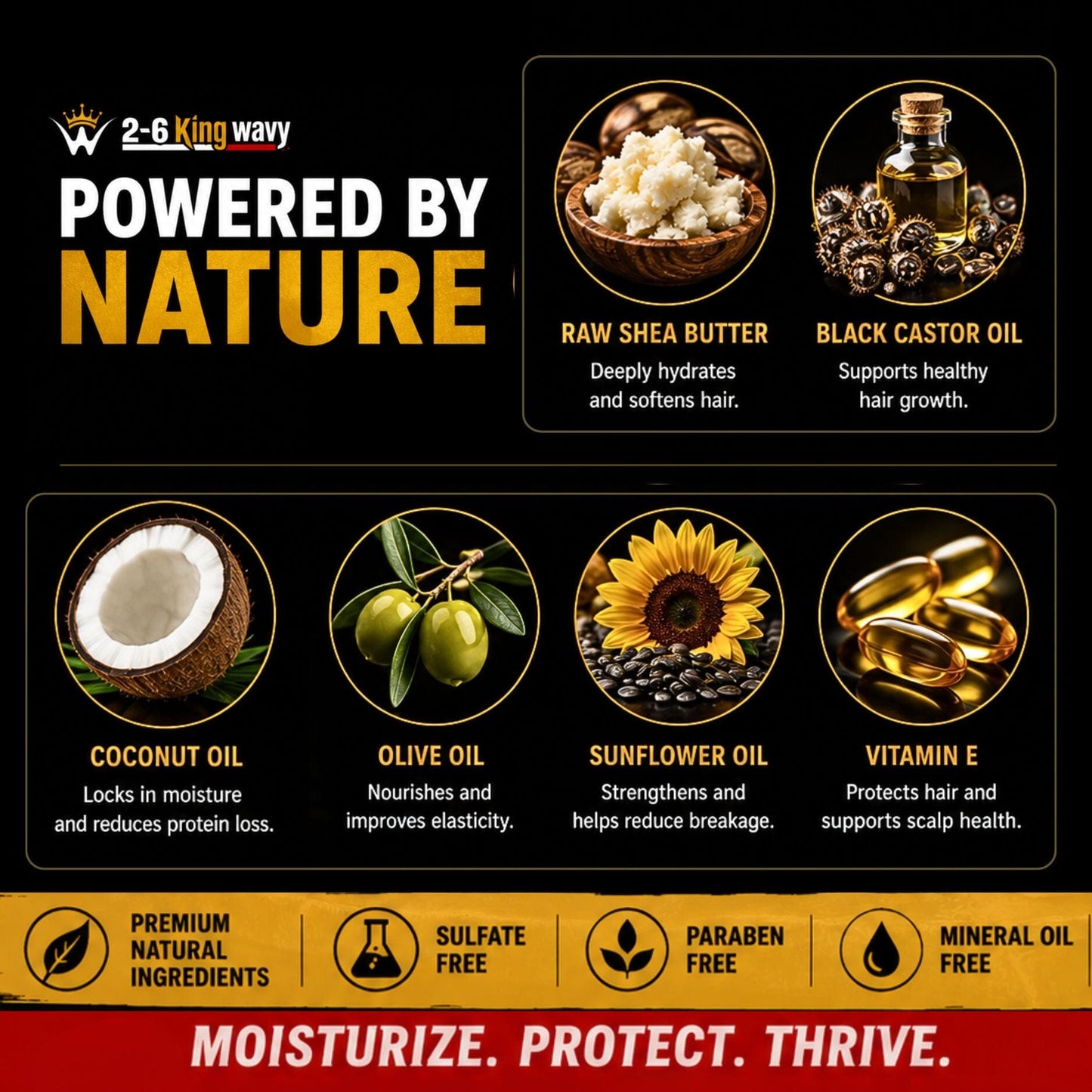 Whipped Shea Butter Moisturizer for Dry Hair® Wave Natural Products 26 King Wavy Merch, LLC 