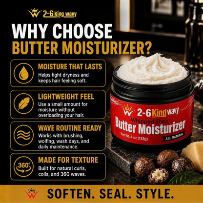 Whipped Shea Butter Moisturizer for Dry Hair® Wave Natural Products 26 King Wavy Merch, LLC 