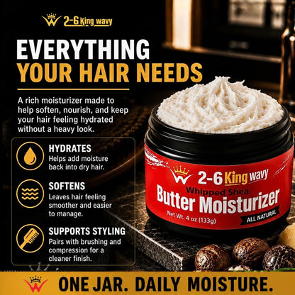 Whipped Shea Butter Moisturizer for Dry Hair® Wave Natural Products 26 King Wavy Merch, LLC 