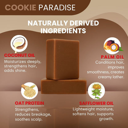 Shampoo Bar for Waves, Curls & Coarse Hair Wave Natural Products 2-6 King Wavy Merch Cookie Paradise 
