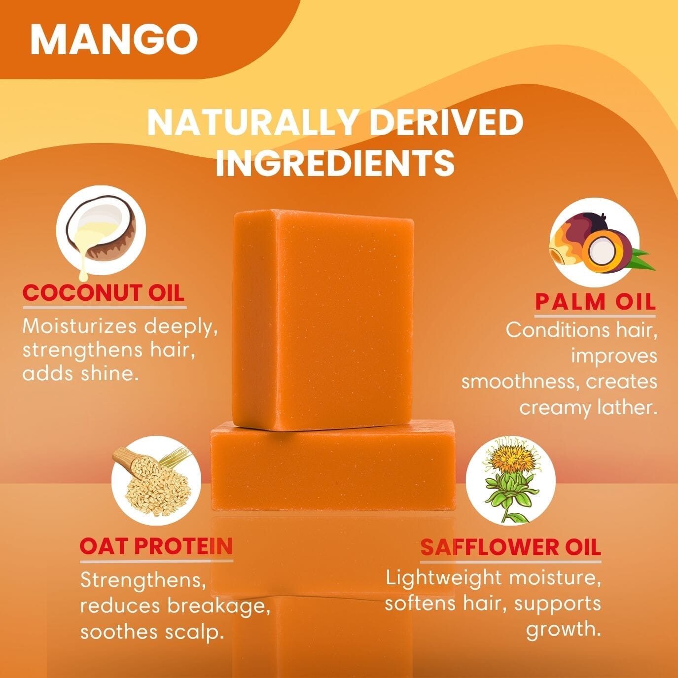 🔥PRE ORDER🔥Mango Shampoo Bar Wave Natural Products 2-6 King Wavy Merch 