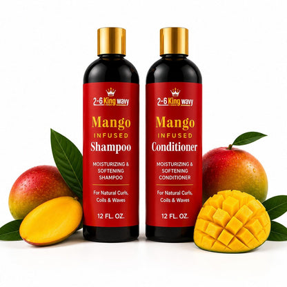 Mango Shampoo & Conditioner Duo for Dry Hair (Copy) Wave Natural Products 26 King Wavy Merch, LLC 
